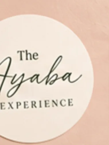 A blush circular sticker from the Garden edit